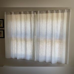 52” x 63” linen look curtain sets